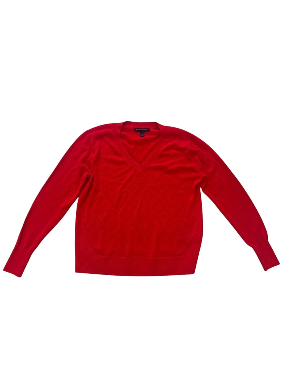 Banana Republic Red V-Neck Sweater